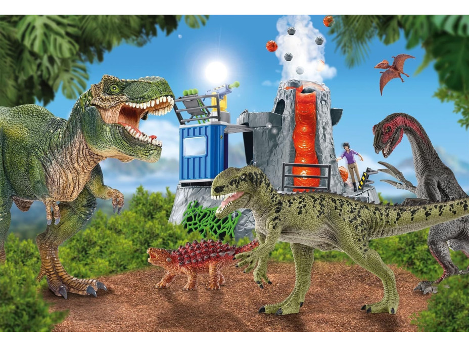 SCHMIDT Puzzle Schleich Dinosauři z pravěku 100 dílků + figurka Schleich
