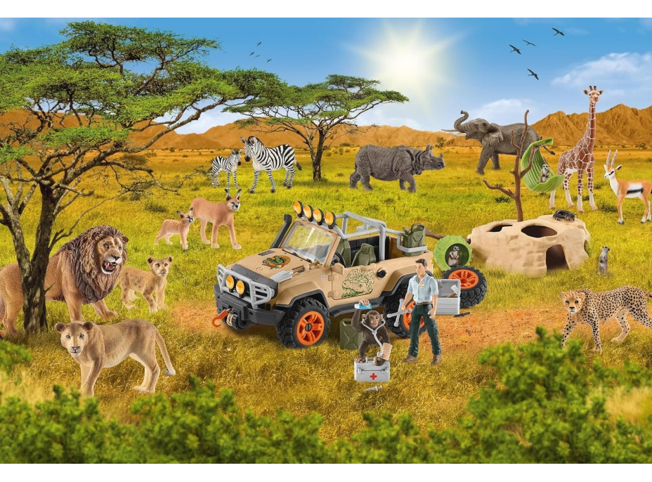 SCHMIDT Puzzle Schleich V Savaně 60 dílků + figurka Schleich