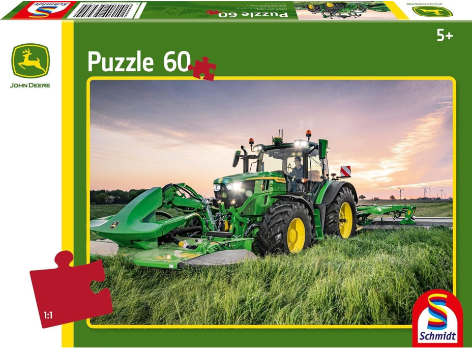 SCHMIDT Puzzle Traktor John Deere 6R 185, 60 dílků