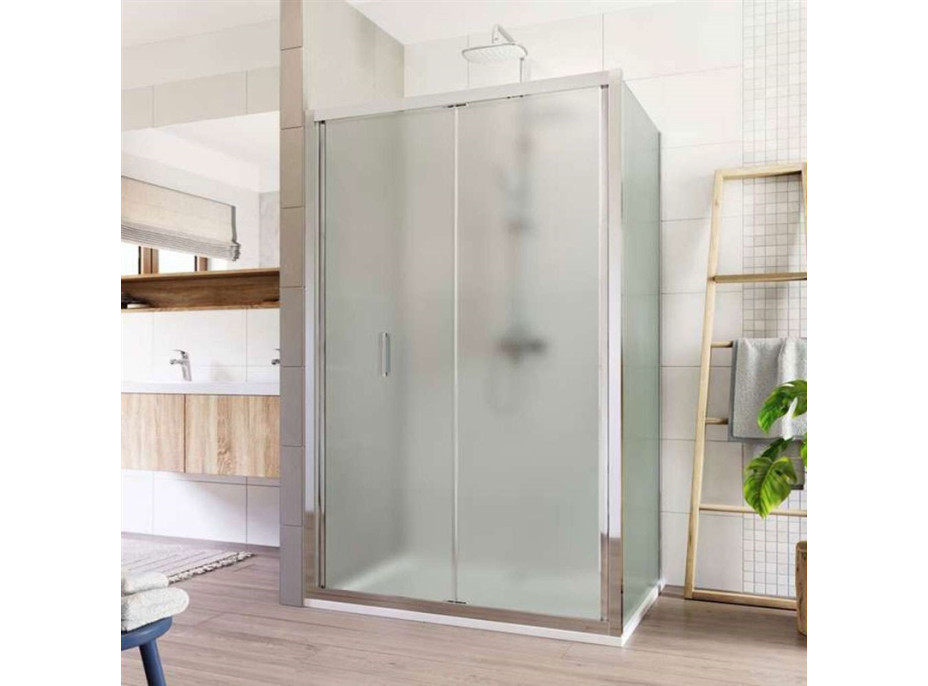 Sprchový kout LIMA - obdélník - chrom/sklo Point - zalamovací dveře
