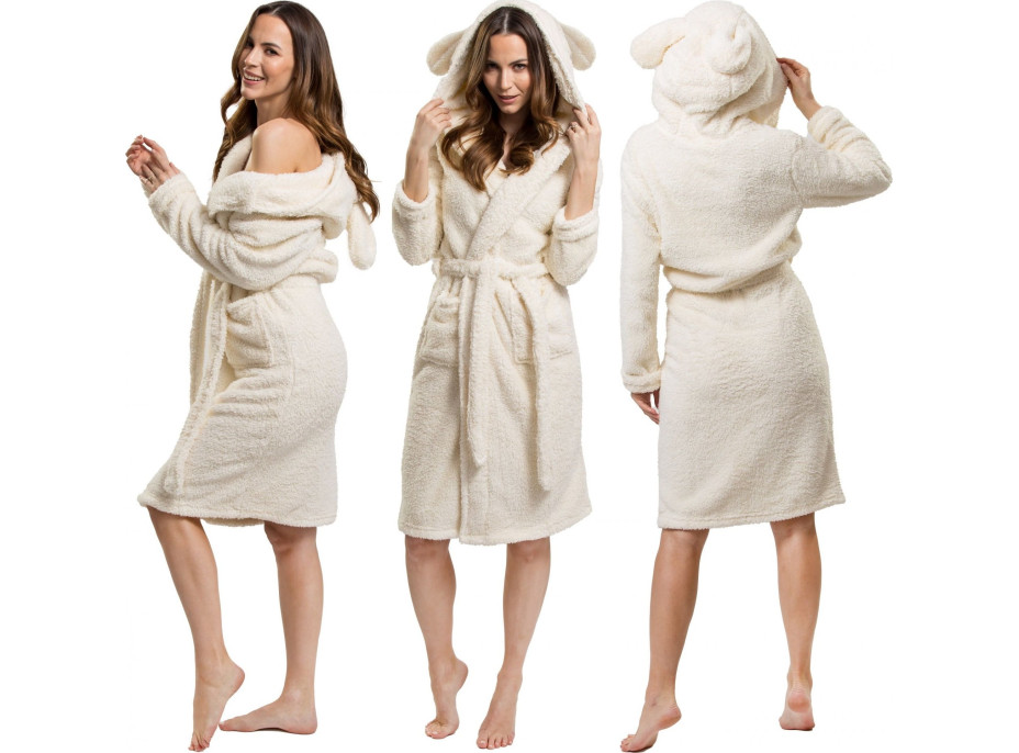 Dámský župan TEDDY - ecru bílý