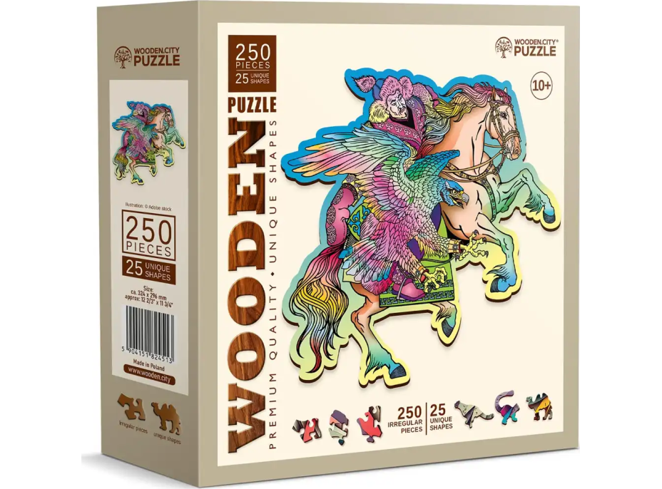 WOODEN CITY Dřevěné puzzle Kůň a orel 250 dílků EKO