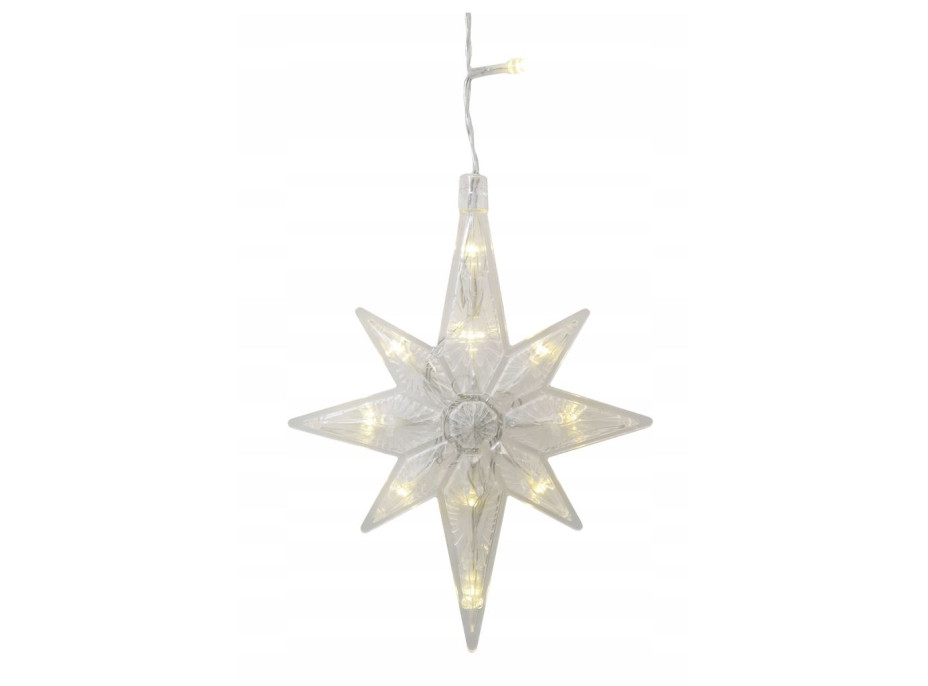 Světelná girlanda Hvězdy - 138 LED - teplá bílá