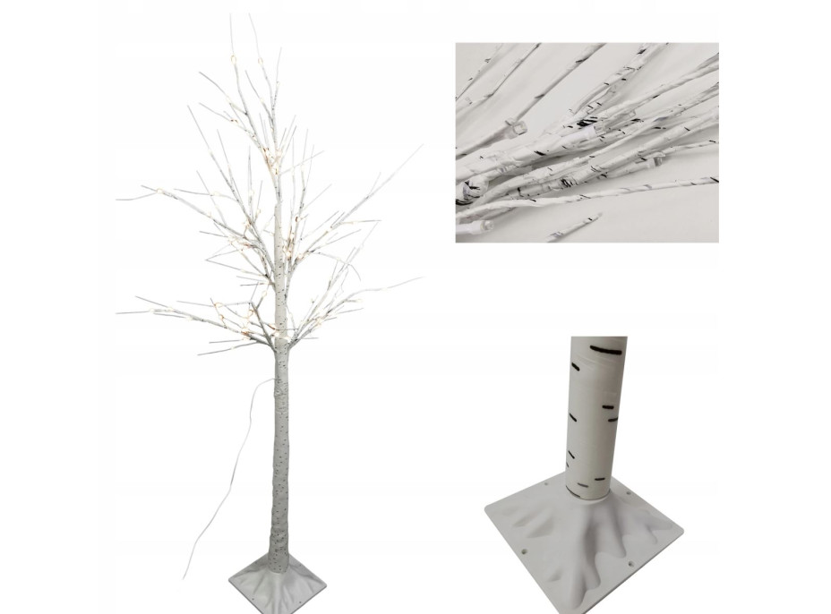 Vánoční LED březový stromek - 150 cm - 96 LED