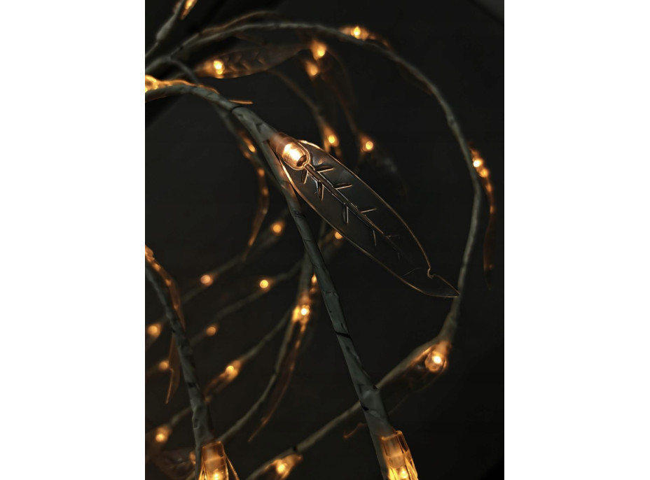 Vánoční LED březový stromek s lístky - 180 cm - 240 LED