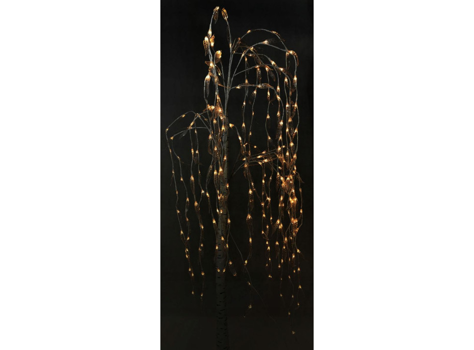 Vánoční LED březový stromek s lístky - 180 cm - 240 LED