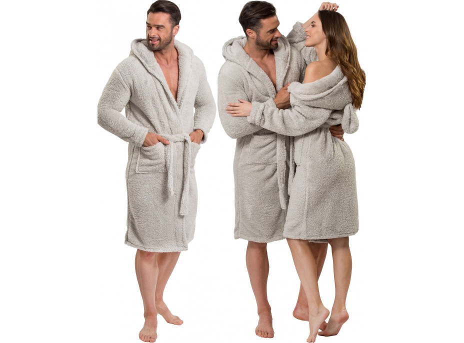 Pánský župan TEDDY - šedý