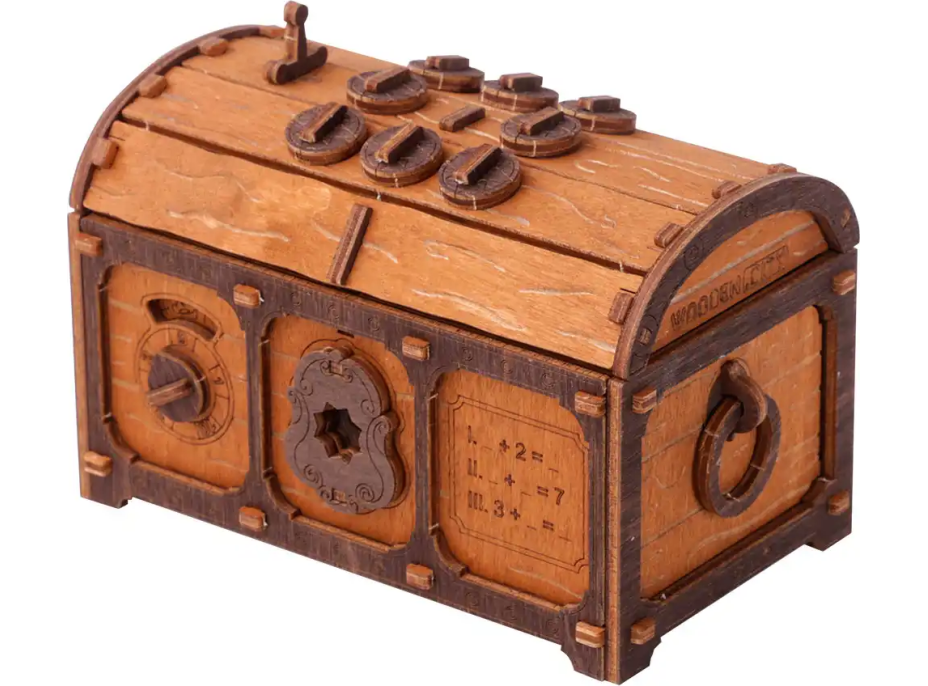 WOODEN CITY 3D dřevěné puzzle Escape room: Truhla s pokladem 165 dílků