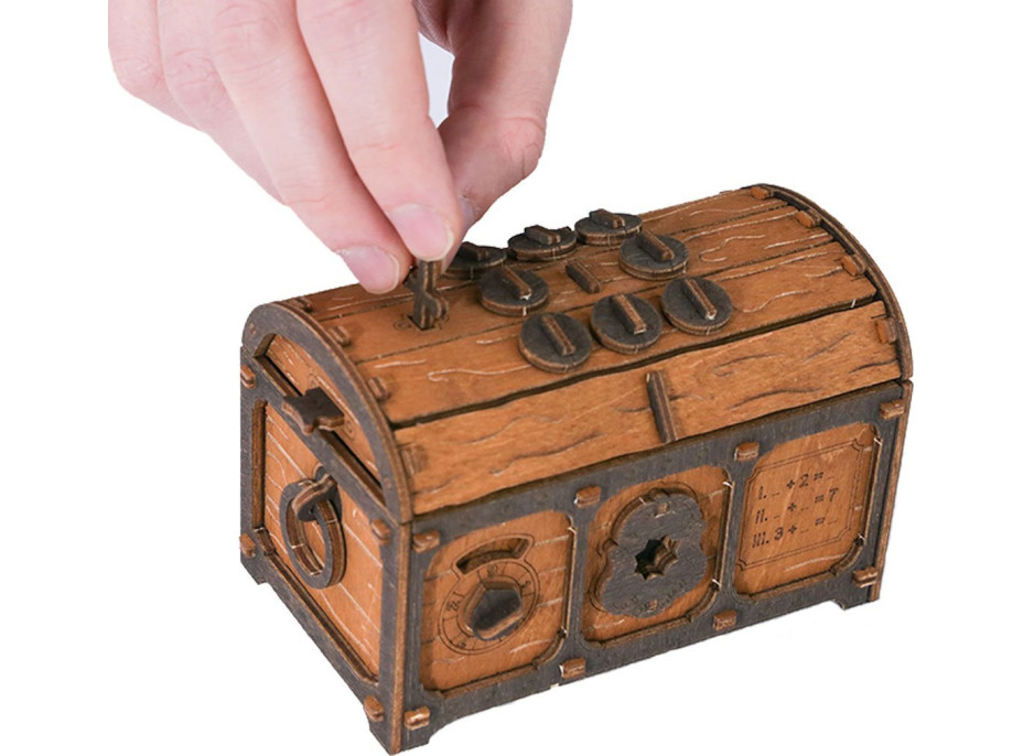 WOODEN CITY 3D dřevěné puzzle Escape room: Truhla s pokladem 165 dílků