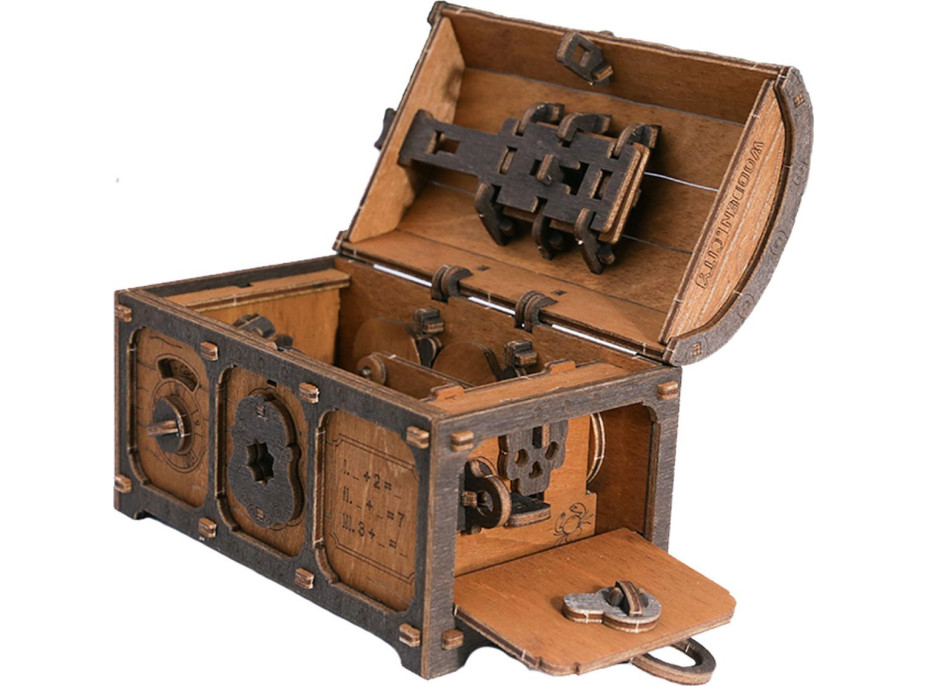 WOODEN CITY 3D dřevěné puzzle Escape room: Truhla s pokladem 165 dílků
