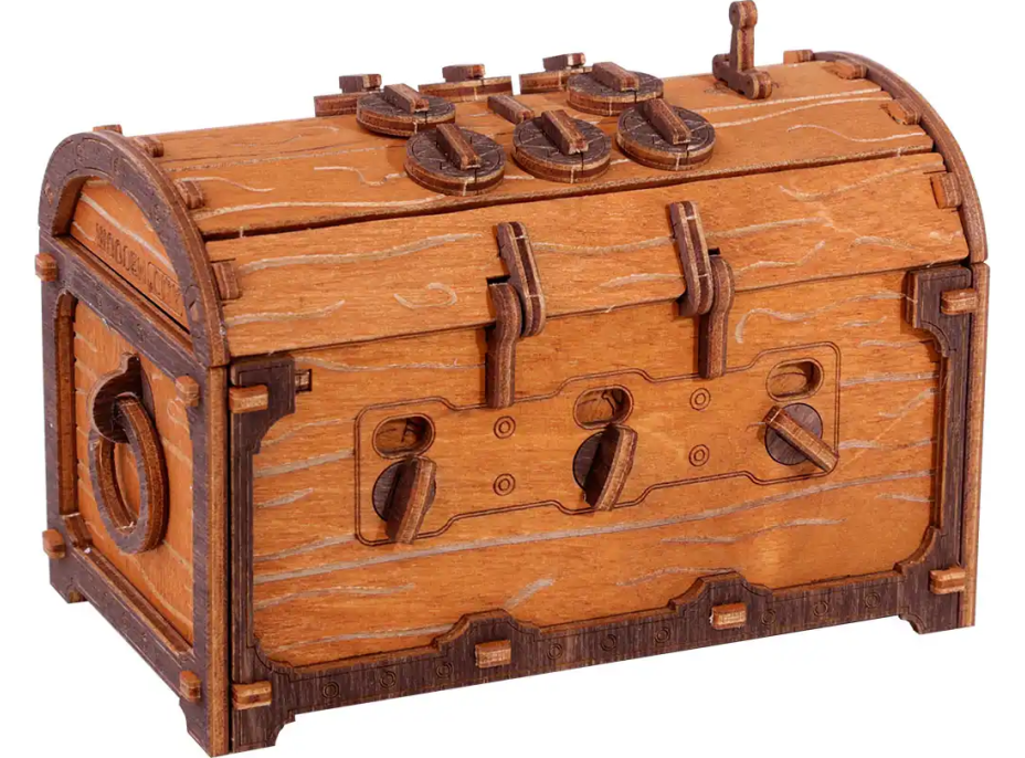 WOODEN CITY 3D dřevěné puzzle Escape room: Truhla s pokladem 165 dílků