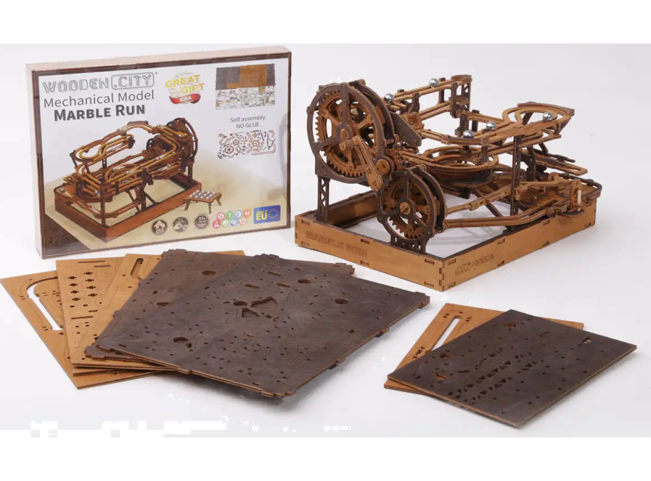 WOODEN CITY 3D dřevěné puzzle Kuličková dráha 265 dílků