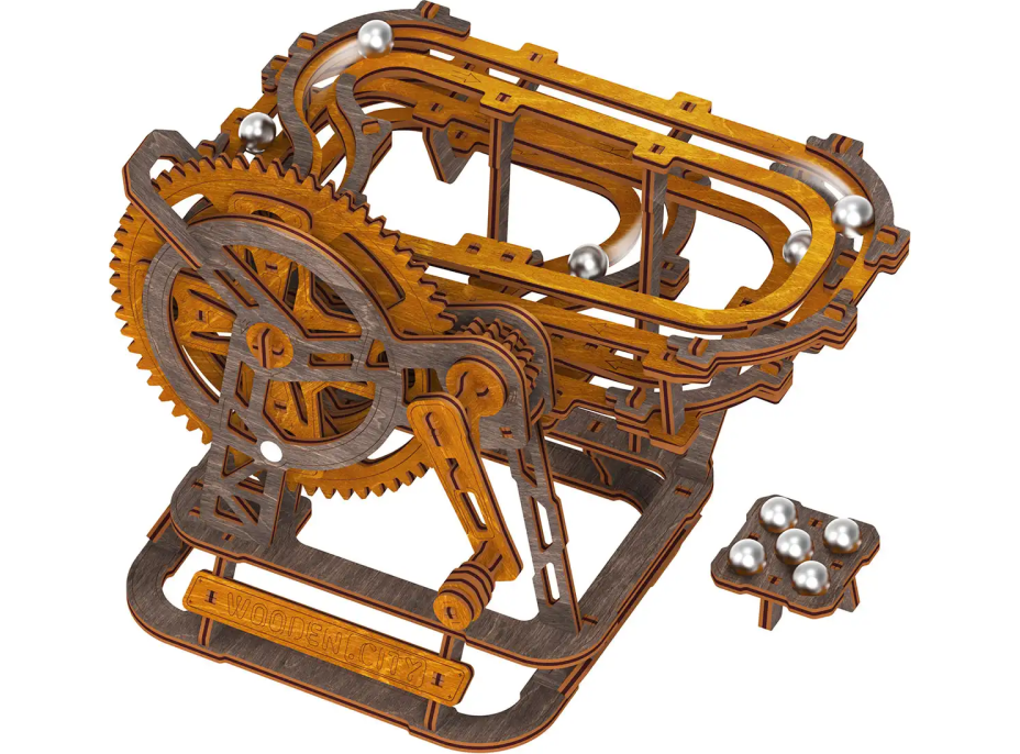 WOODEN CITY 3D dřevěné puzzle Kuličková dráha mini 147 dílků