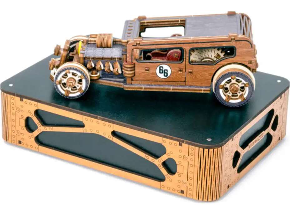 WOODEN CITY 3D puzzle Automobil Hot Rod Limitovaná edice 142 dílů