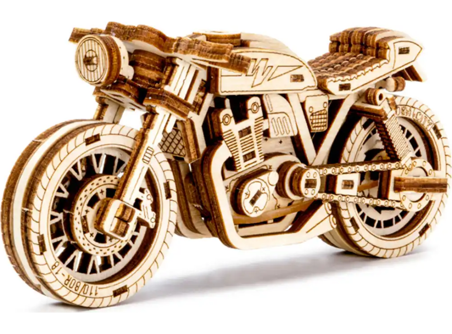 WOODEN CITY 3D puzzle Motorka Café Racer 85 dílů