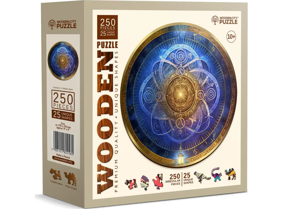 WOODEN CITY Dřevěné puzzle Modrý zvěrokruh 250 dílků EKO