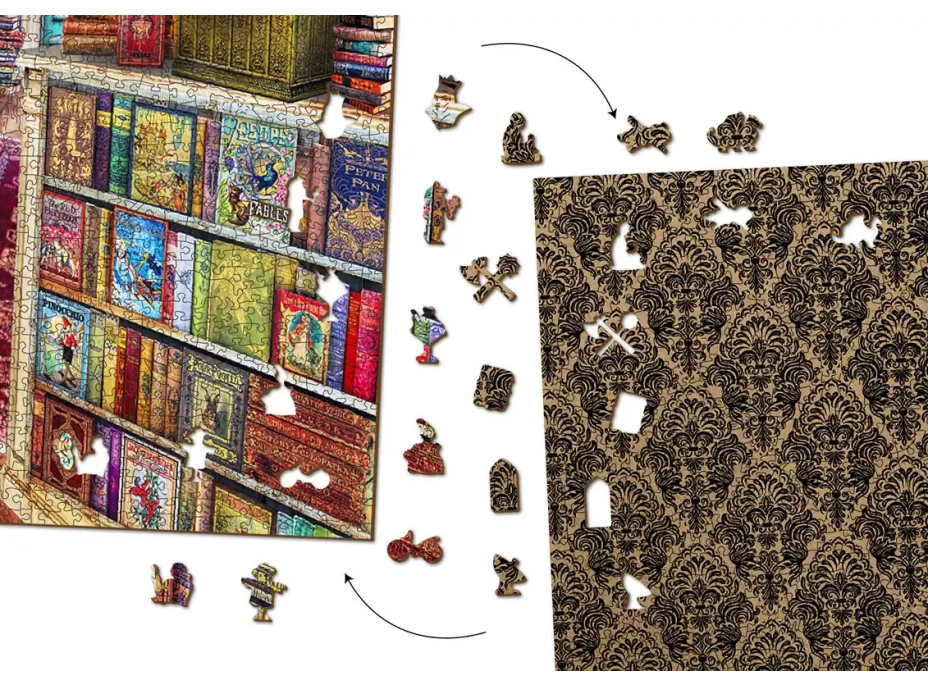 WOODEN CITY Dřevěné puzzle Přání v knihkupectví 2v1, 4000 dílků