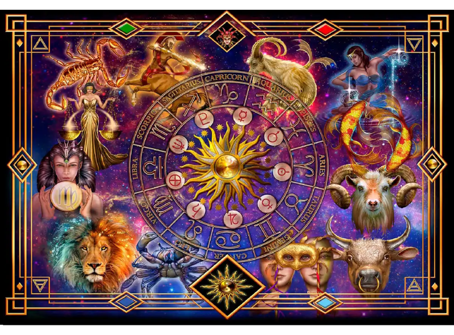 WOODEN CITY Dřevěné puzzle Zvěrokruh 2v1, 4000 dílků WOODEN CITY Dřevěné puzzle Zvěrokruh 2v1, 4000 dílků