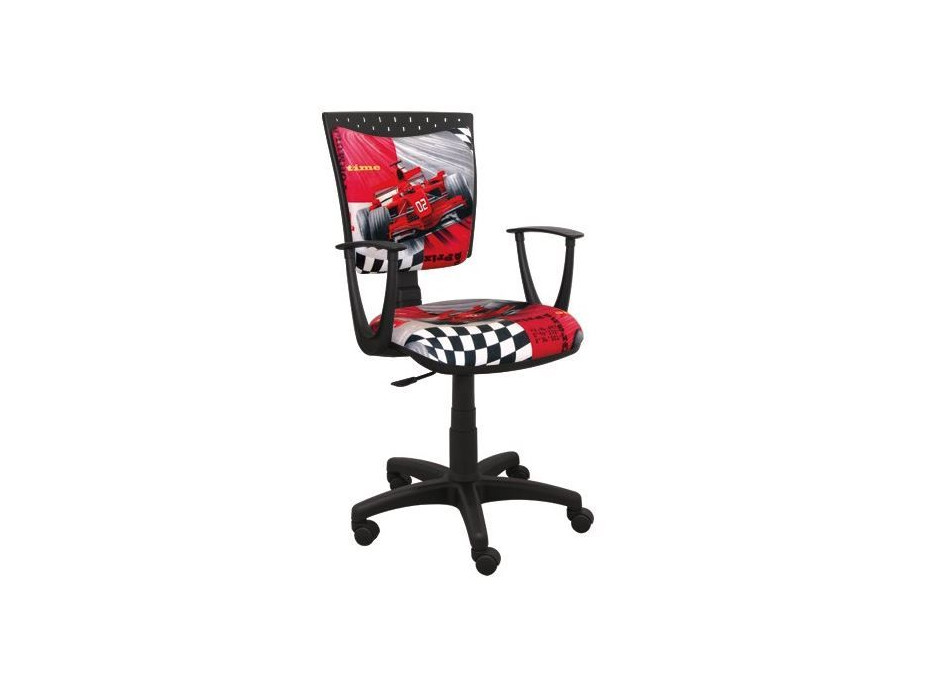 Dětská otočná židle SIMON - FORMULE červená