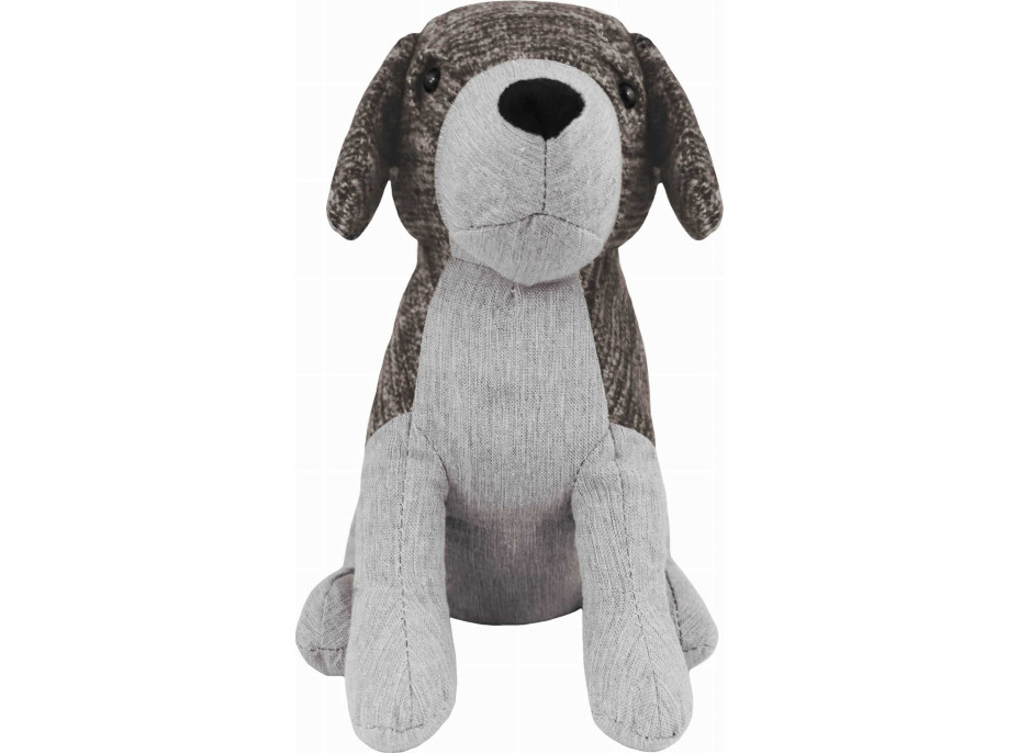 Zarážka do dveří CALM DOG 23 cm - Pejsek - šedý/hnědý