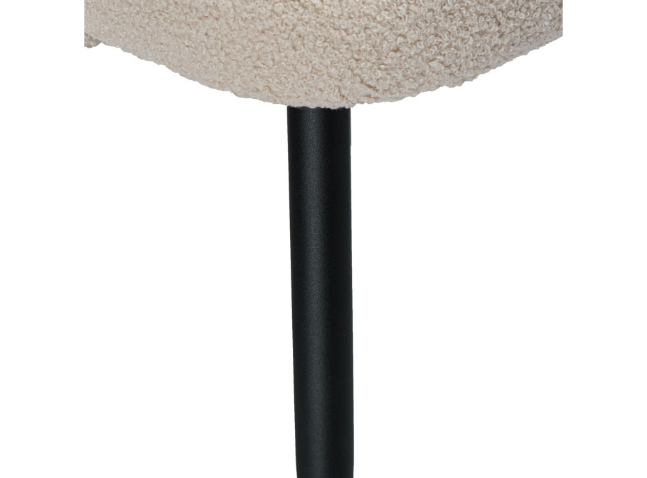 Křeslo HAMPTON TEDDY bouclé - béžové