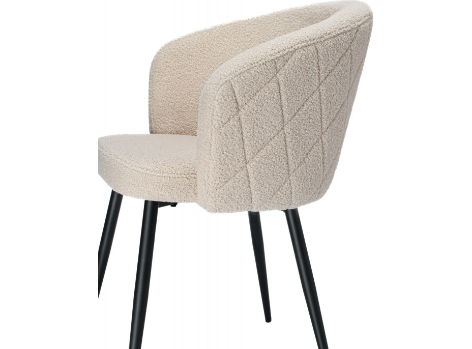 Křeslo HAMPTON TEDDY bouclé - béžové