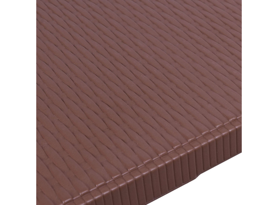 Skládací cateringový stůl RATTAN - 180 cm - hnědý