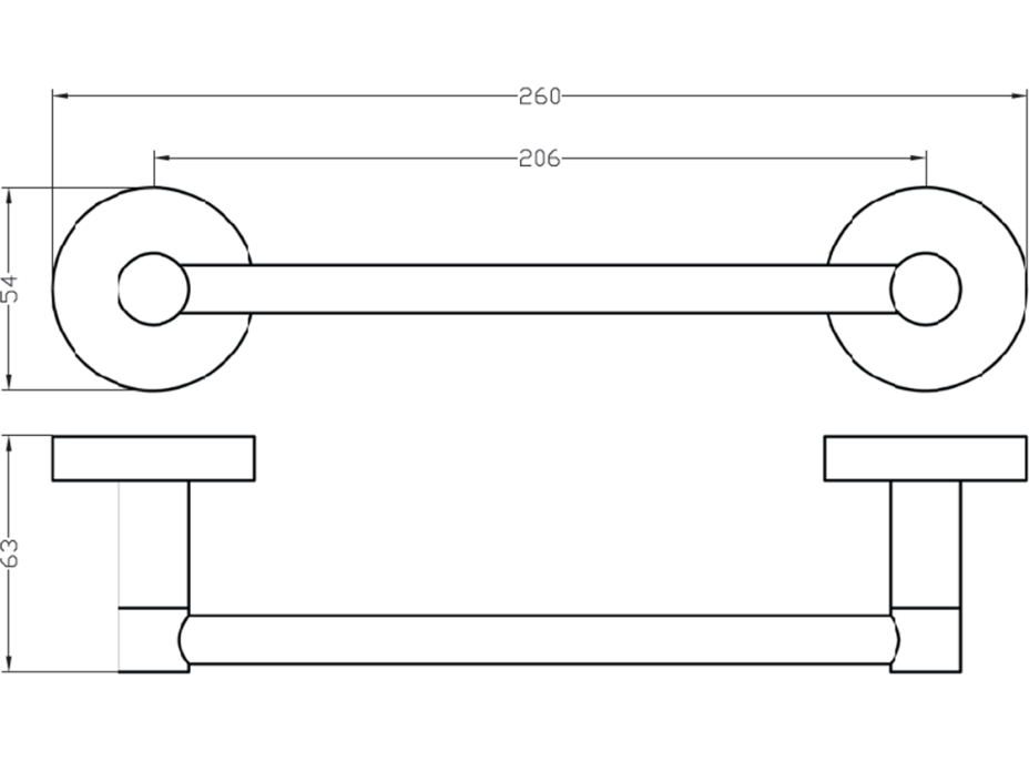 Držák ručníků magnetický - chrom