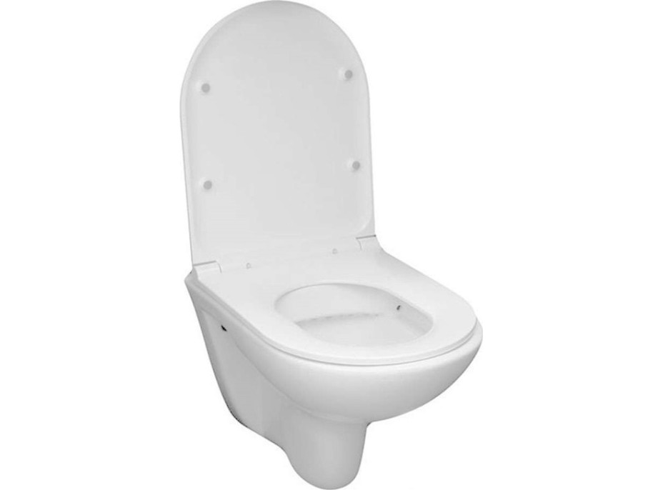 Závěsné RIMLESS WC - 53x35,5x36 cm + duroplast sedátko SLIM