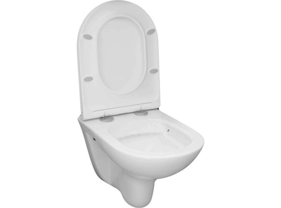 Závěsné RIMLESS WC - 53x35,5x36 cm + duroplast sedátko SLIM