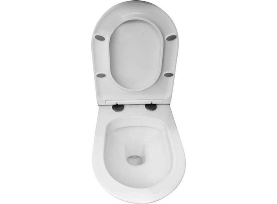 Závěsné RIMLESS WC - 53x35,5x36 cm + duroplast sedátko SLIM