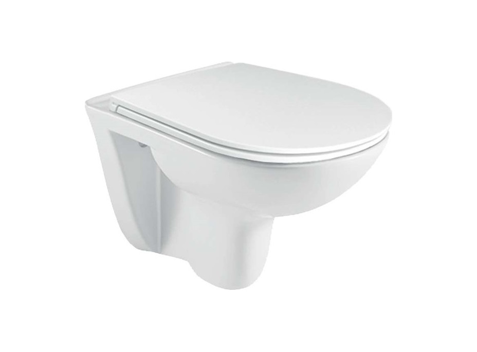 Závěsné RIMLESS WC - 53x35,5x36 cm + duroplast sedátko SLIM