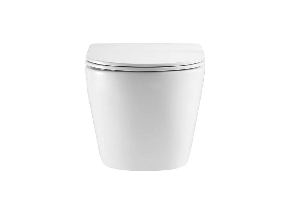 Závěsné kapotované WC Smart Flush RIMLESS - 49,5x36x37 cm + duroplast sedátko SLIM