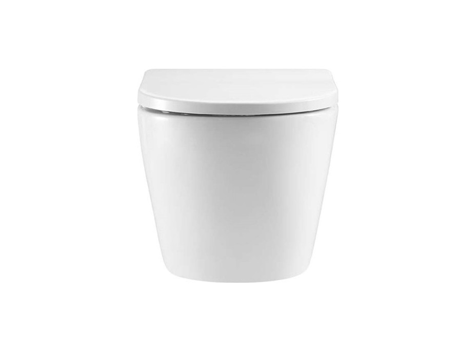 Závěsné kapotované WC Smart Flush RIMLESS - 49,5x36x37 cm + duroplast sedátko