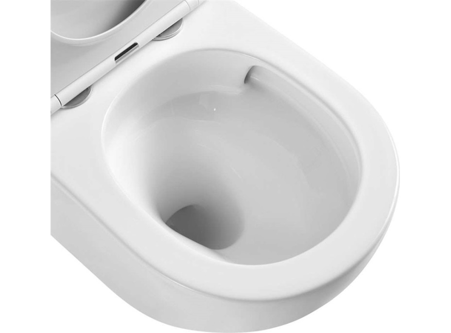 Závěsné kapotované WC Smart Flush RIMLESS - 49,5x36x37 cm + duroplast sedátko