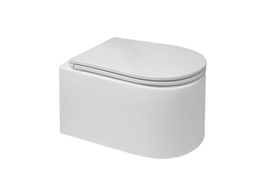 Závěsné kapotované WC RIMLESS - 49,5x36x37 cm + duroplast sedátko SLIM