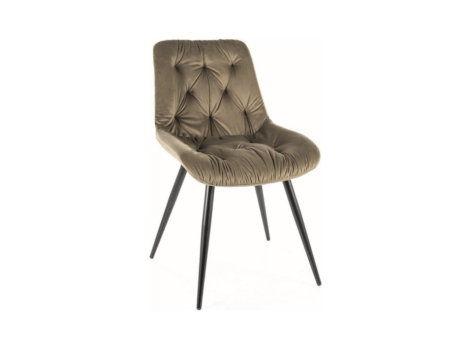 Jídelní židle PRAHA - černá/olivově zelená