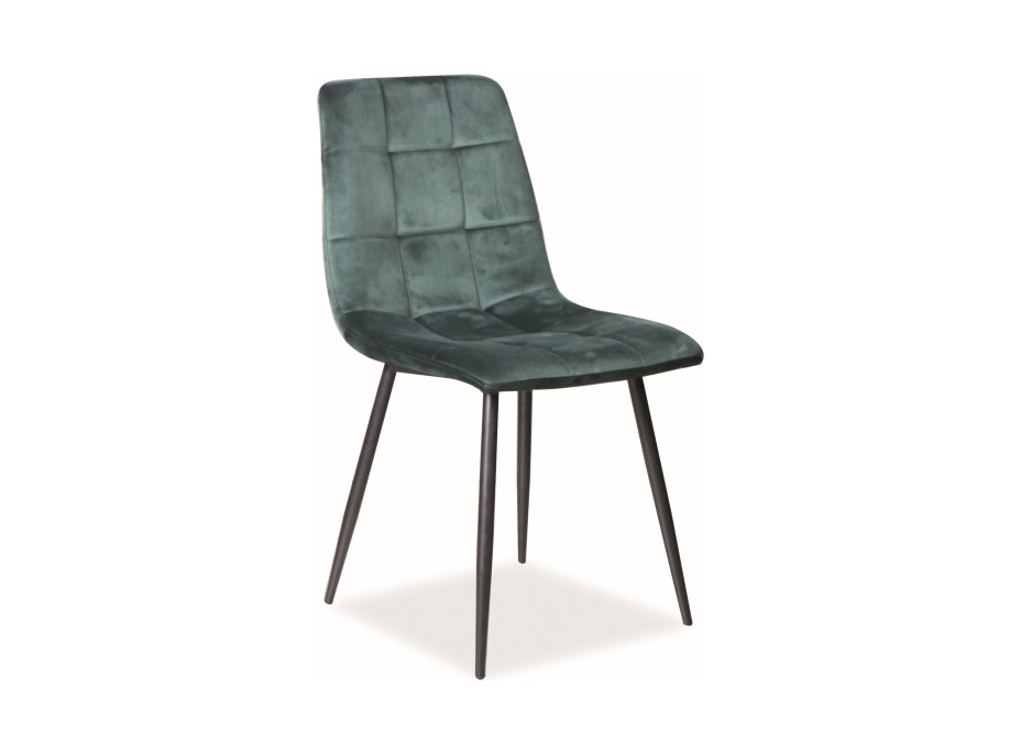 Jídelní židle MILAN - černá/tmavě zelená