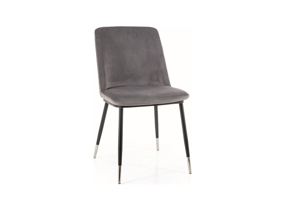 Jídelní židle JULIA - chromová/černá/šedá