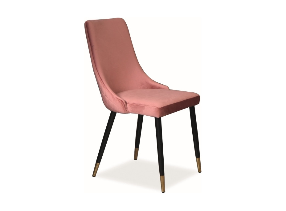 Jídelní židle PANINO - zlatá/černá/starorůžová