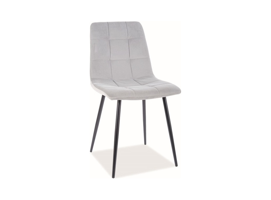 Jídelní židle MILAN - černá/světle šedá - snadno čistitelná látka