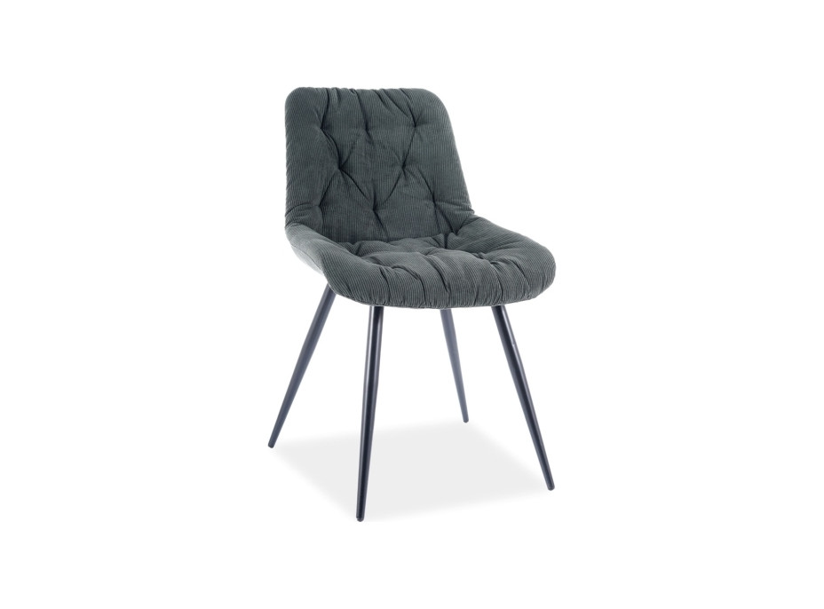 Jídelní židle PRAHA - černá/tmavě zelená