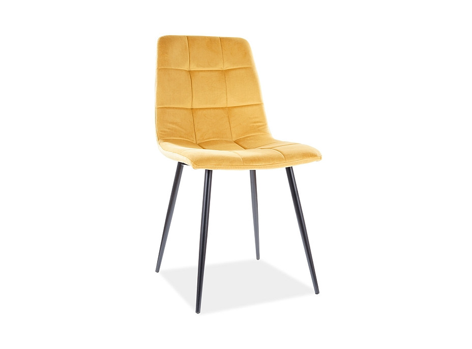 Jídelní židle MILAN - černá/kari žlutá 66