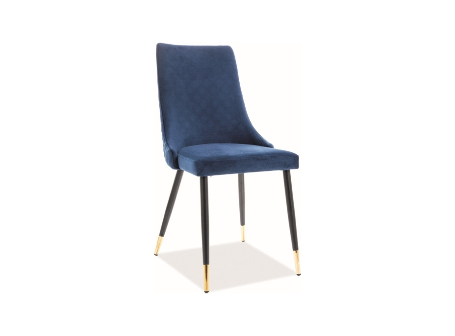 Jídelní židle PANINO - zlatá/černá/tmavě modrá