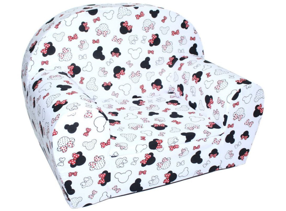 Dětské křesílko MYŠKY MINNIE - bílé