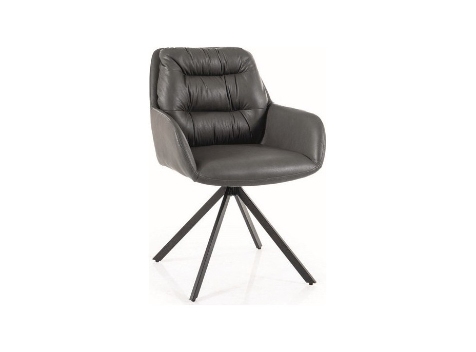 Jídelní židle SPELL - černá/šedá eko kůže