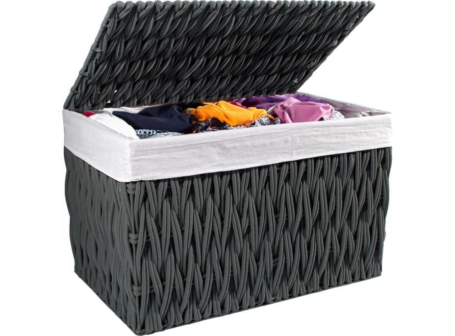 Kufr na prádlo MERIDA - grafitový - velikost L 76x46x46 cm