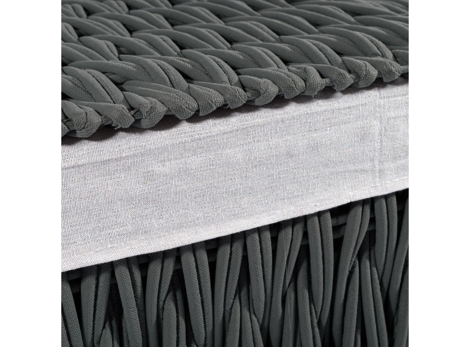 Kufr na prádlo MERIDA - grafitový - velikost L 76x46x46 cm