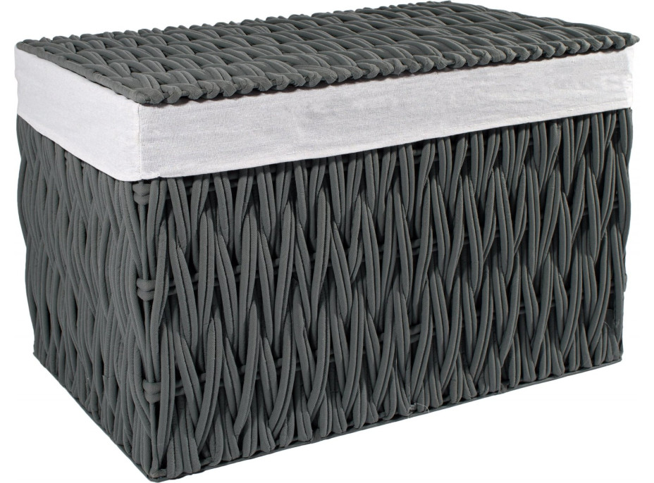 Kufr na prádlo MERIDA - grafitový - velikost L 76x46x46 cm