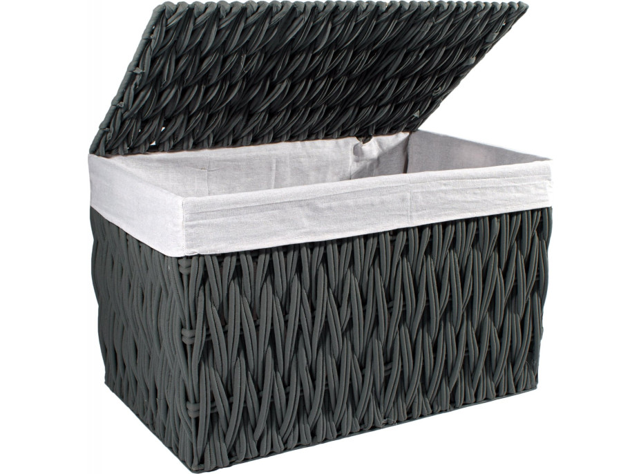 Kufr na prádlo MERIDA - grafitový - velikost L 76x46x46 cm